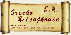 Srećko Miljojković vizit kartica